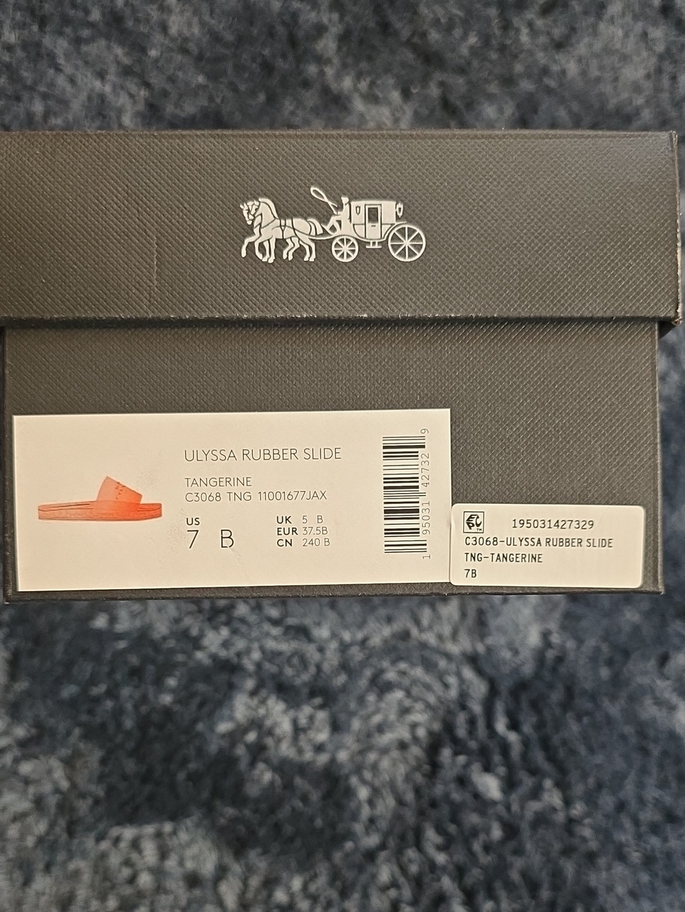 Coach Ulyssa Rubber Slide in Tangerine